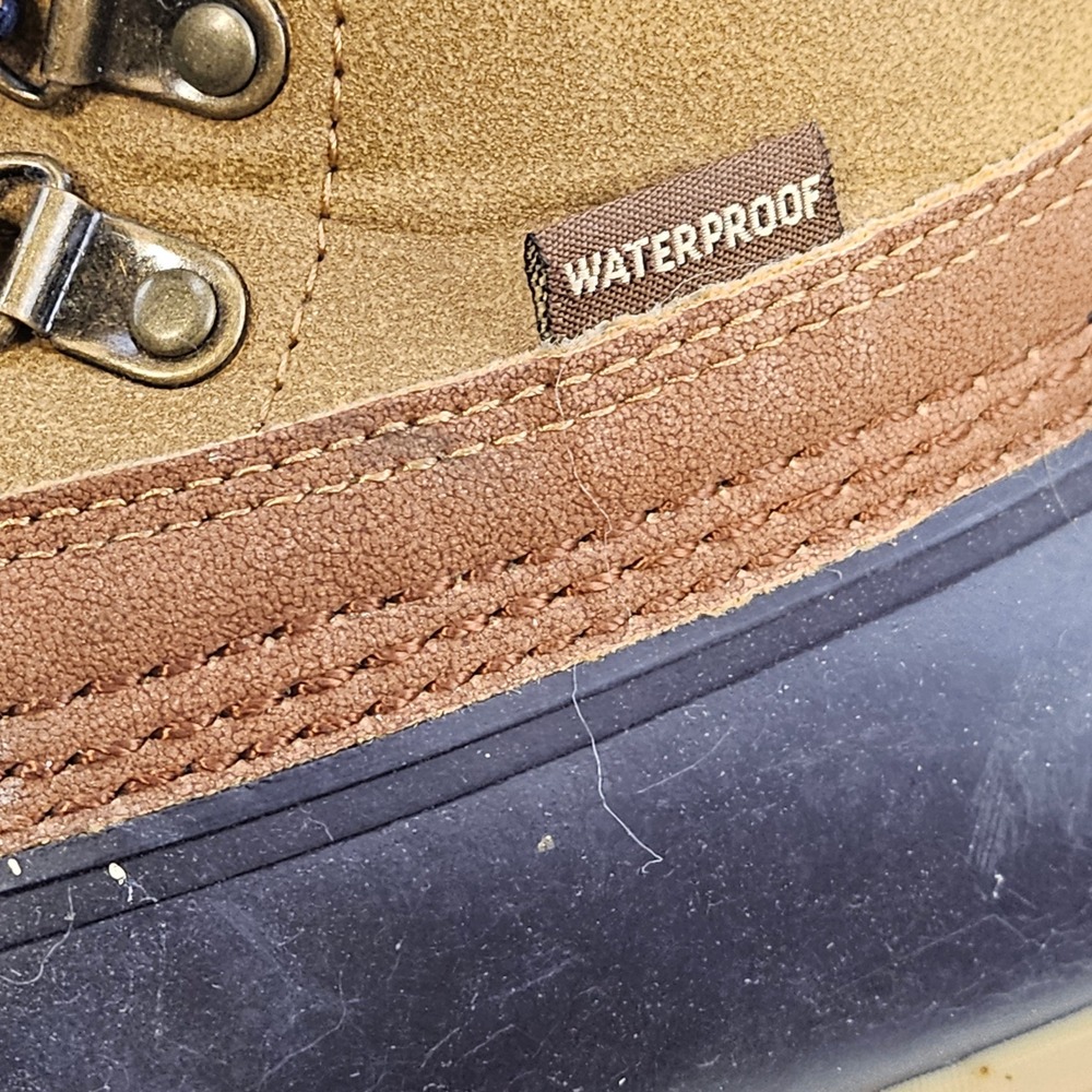 JBU by Jambu Windsor Waterproof Duck Boots Brown Navy Faux Fur Lined Womens‎ 6M - Picture 9 of 9
